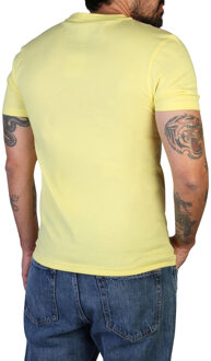 Moschino T-shirt met korte mouwen en tape-detail ronde hals - maat M Geel