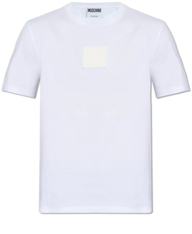 Moschino T-shirt met logo Moschino , White , Heren - Xl,L,M
