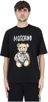 Moschino T-shirt met Teddy Bear Print Moschino , Black , Heren - L