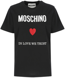 Moschino T-Shirts Moschino , Black , Dames - S,Xs,2Xs