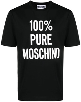 Moschino T-Shirts Moschino , Black , Heren - 2Xl,Xl,L,3Xl