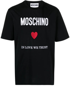 Moschino T-Shirts Moschino , Black , Heren - L,M,S
