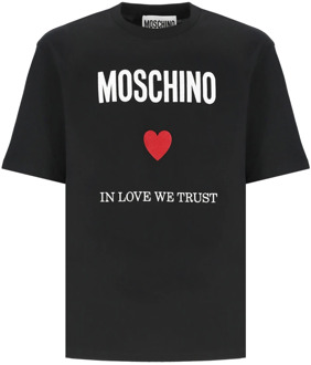 Moschino T-Shirts Moschino , Black , Heren - S,Xs