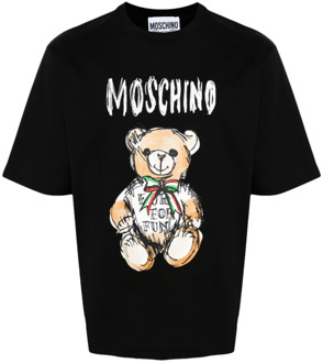 Moschino T-Shirts Moschino , Black , Heren - Xl,L,Xs