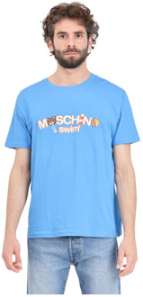 Moschino T-Shirts Moschino , Blue , Heren - Xl,L,M,S