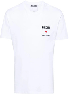 Moschino T-Shirts Moschino , White , Heren - Xl,L,M,S