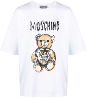 Moschino T-Shirts Moschino , White , Heren - Xl,L,M,S
