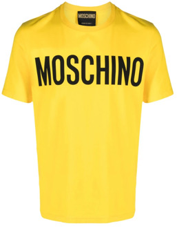 Moschino T-Shirts Moschino , Yellow , Heren - Xl,S