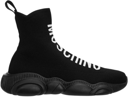 Moschino Teddy Bear Hoge Sneakers Moschino , Black , Dames - 36 EU