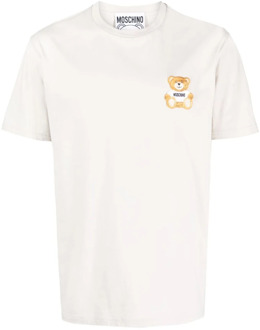 Moschino Teddy Bear Katoenen T-Shirt Moschino , Gray , Heren - Xl,S