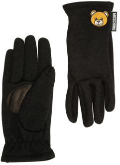 Moschino Teddybeer Handschoenen Moschino , Black , Dames - L