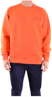 Moschino Trainingsshirt, Comfortabel en Stijlvol Moschino , Orange , Heren