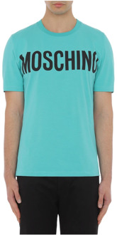 Moschino Turquoise T-shirts en Polos Moschino , Blue , Heren - Xl,L