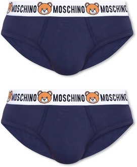 Moschino Twee-pack boxershorts Moschino , Blue , Heren - 2Xl,Xl