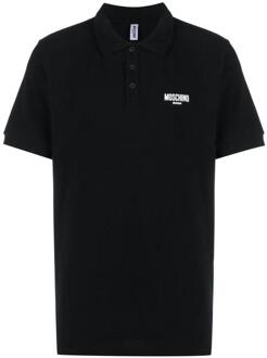 Moschino Unisex Volwassen Logo Katoenen Poloshirt (Zwart) - S