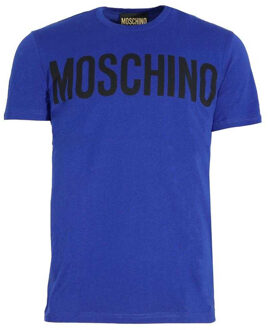 Moschino Unisex Volwassenen Dappere Logo T-shirt (Blauw)