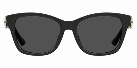 Moschino Unisex Volwassenen Zonnebril met Gespdetails (Zwart) - maat