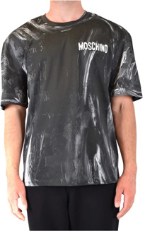 Moschino Upgrade je casual garderobe met dit hoogwaardige T-shirt voor heren Moschino , Black , Heren - S,Xs