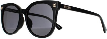 Moschino Vierkante Unisex Zwarte Grijze Zonnebril - One Size