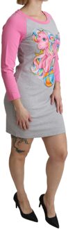 Moschino Vrouwen Grijs My Little Pony Top Sweater Dress Zwart - EU 34 / UK 6