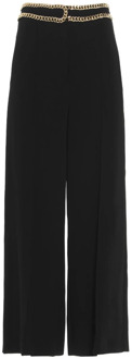 Moschino Wide Trousers Moschino , Black , Dames - S