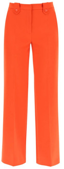 Moschino Wide Trousers Moschino , Red , Dames - S,Xs,2Xs