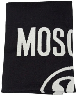 Moschino Winter Sjaals, Fazz.90X90 Dames Winter Sjaal Moschino , Black , Dames - ONE Size
