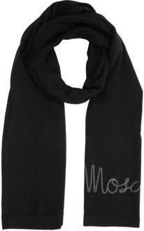 Moschino Winter Wollen Sjaal Moschino , Black , Dames - ONE Size