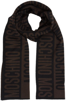 Moschino Winter Wollen Sjaal Moschino , Brown , Heren - ONE Size