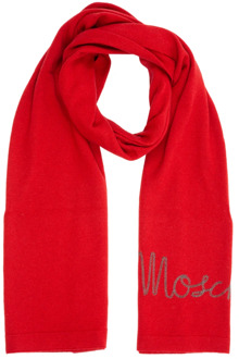 Moschino Winter Wollen Sjaal Moschino , Red , Dames - ONE Size