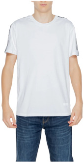 Moschino Wit Bedrukt T-Shirt - Korte Mouwen Moschino , White , Heren - Xl,L,M,S