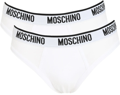 Moschino Wit Elastische Band Ondergoed Set Moschino , White , Heren - 2Xl,Xl,L,M,S