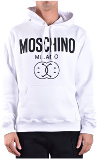 Moschino Witte Aw22 Stijlvolle Hoodie Moschino , White , Heren - Xl,L