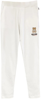 Moschino Witte joggingbroek met geribbelde tailleband Moschino , White , Dames - S