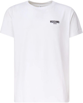 Moschino Witte T-shirts en Polos Moschino , White , Heren - 2Xl,Xl,L,M,S