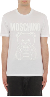 Moschino Witte T-shirts en Polos voor Heren Moschino , White , Heren - S