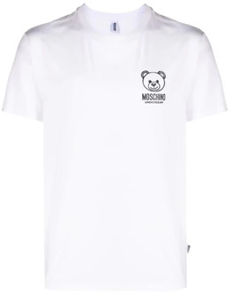 Moschino Witte Teddy Bear T-shirt Moschino , White , Heren - 2Xl,Xl,L,M