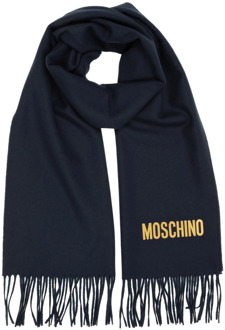 Moschino Wollen Sjaal, Blijf Warm en Elegant deze Winter Moschino , Blue , Dames - ONE Size