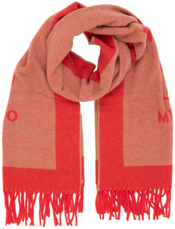 Moschino Wollen Sjaal, Blijf warm en stijlvol deze winter Moschino , Red , Dames - ONE Size