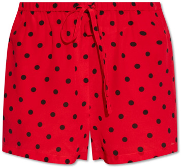 Moschino Zijden shorts voor 40-jarig jubileum Moschino , Red , Dames - S,Xs,2Xs