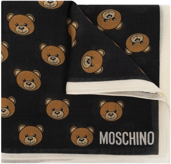 Moschino Zijden sjaal Moschino , Black , Unisex - ONE Size