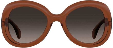 Moschino Zonnebril met rond montuur voor dames/dames (Rood) - maat