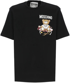 Moschino Zwart T-shirt met Teddy Bear Print Moschino , Black , Heren - 2Xl,Xl,L,M