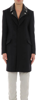 Moschino Zwarte enkellange jas voor heren Moschino , Black , Heren - M,S