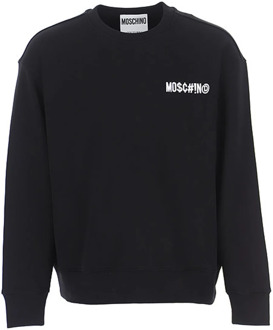 Moschino Zwarte Logo Sweatshirt voor Heren Moschino , Black , Heren - L,M