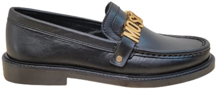 Moschino Zwarte platte schoenen Moschino , Black , Dames - 38 Eu,37 Eu,36 EU
