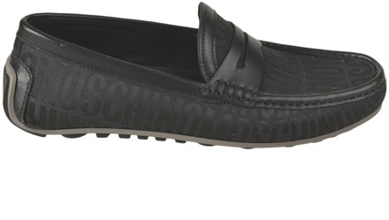 Moschino Zwarte platte schoenen stijlvol ontwerp Moschino , Black , Heren - 40 Eu,43 Eu,44 Eu,42 EU