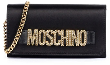 Moschino Zwarte Portemonnees Moschino , Black , Dames - ONE Size