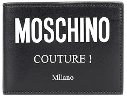 Moschino Zwarte Portemonnees voor Vrouwen Moschino , Black , Heren - ONE Size