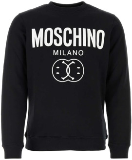 Moschino Zwarte Smiley Sweatshirt Moschino , Black , Heren - L,M